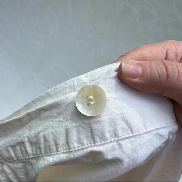 west elm green cream colored duvet cover in good condition some small flaws - Picture 7 of 7